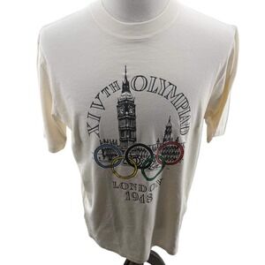 Heritage Olympics London Mens Retro Graphic Tee Large NEW